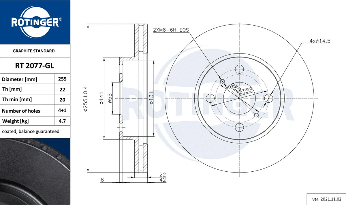 Brake Disc (RT 2077-GL)