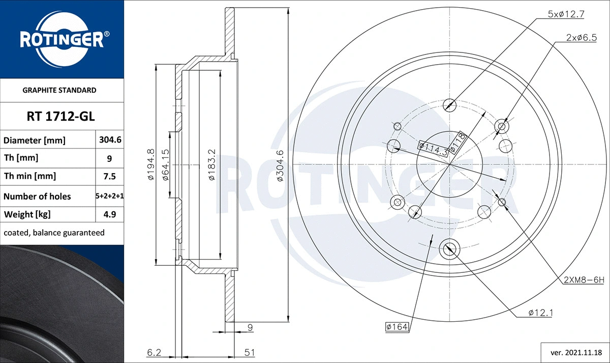 Brake Disc (RT 1712-GL)