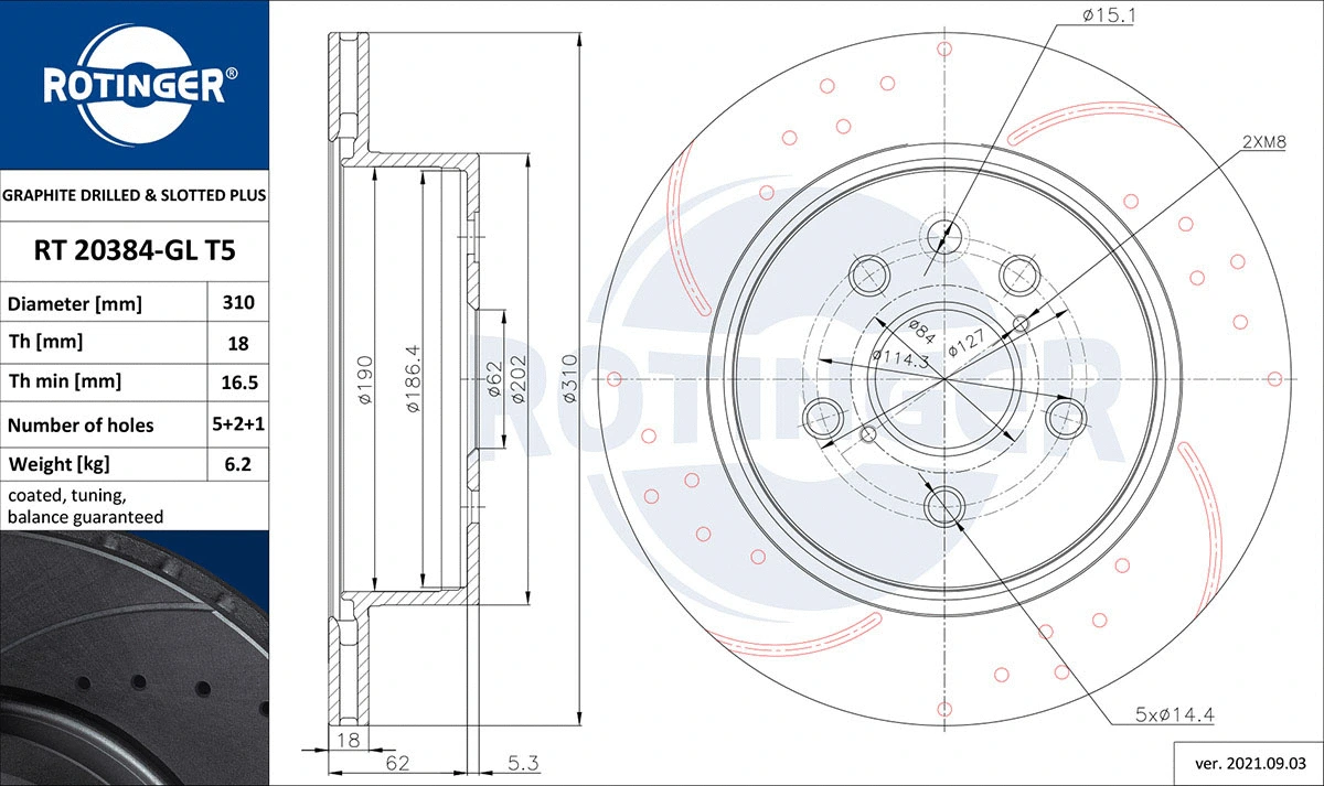 Brake Disc (RT 20384-GL T5)