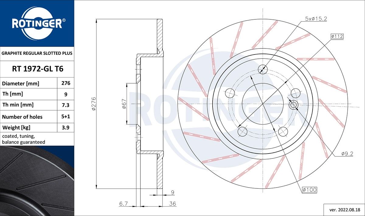 Brake Disc (RT 1972-GL T6)