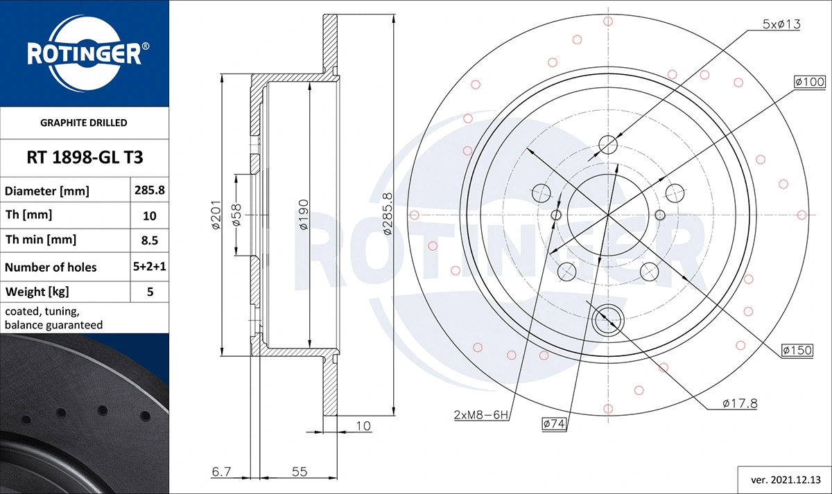 Brake Disc (RT 1898-GL T3)