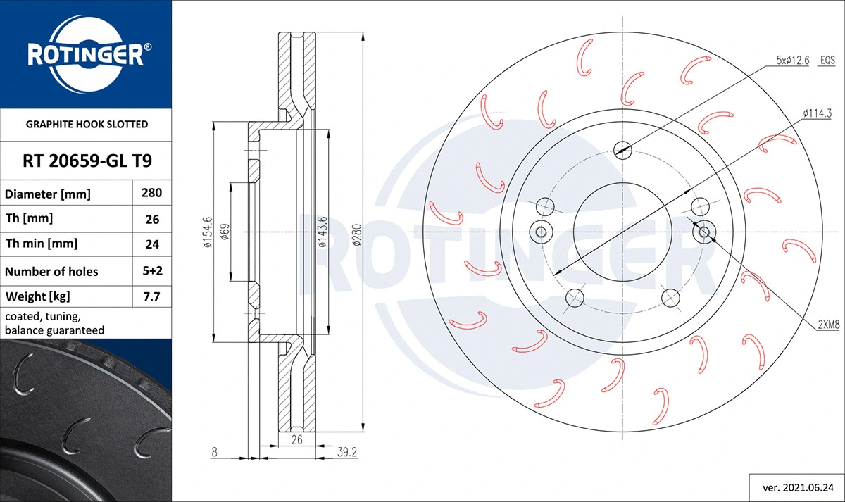 Brake Disc (RT 20659-GL T9)