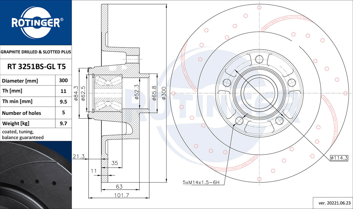 Brake Disc (RT 3251BS-GL T5)