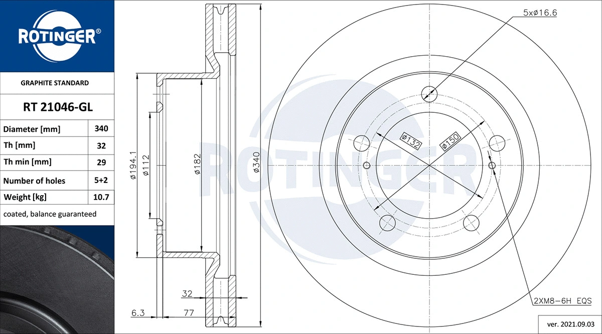 Brake Disc (RT 21046-GL)
