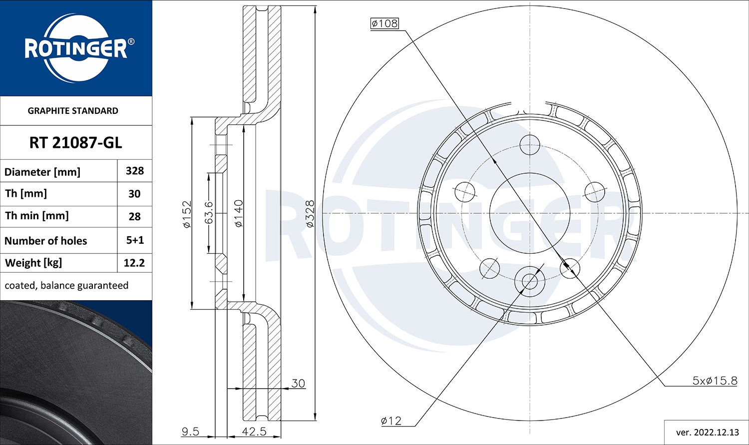 Brake Disc (RT 21087-GL)