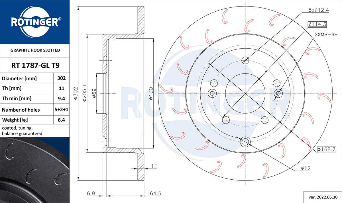 Brake Disc (RT 1787-GL T9)