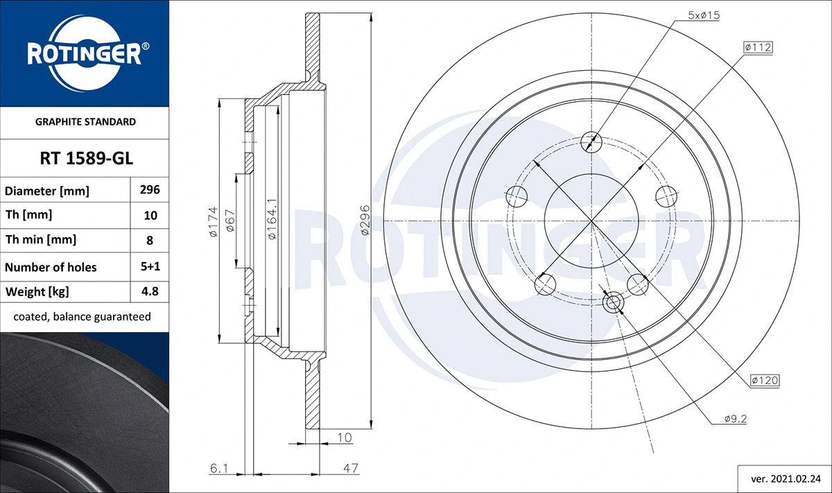 Brake Disc (RT 1589-GL)