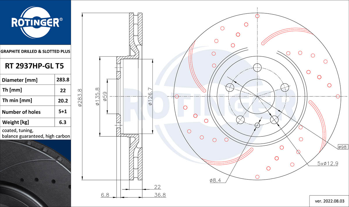 Brake Disc (RT 2937HP-GL T5)