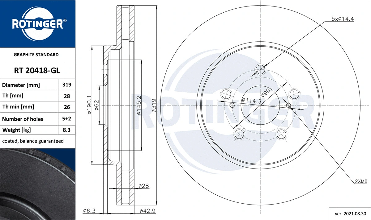 Brake Disc (RT 20418-GL)
