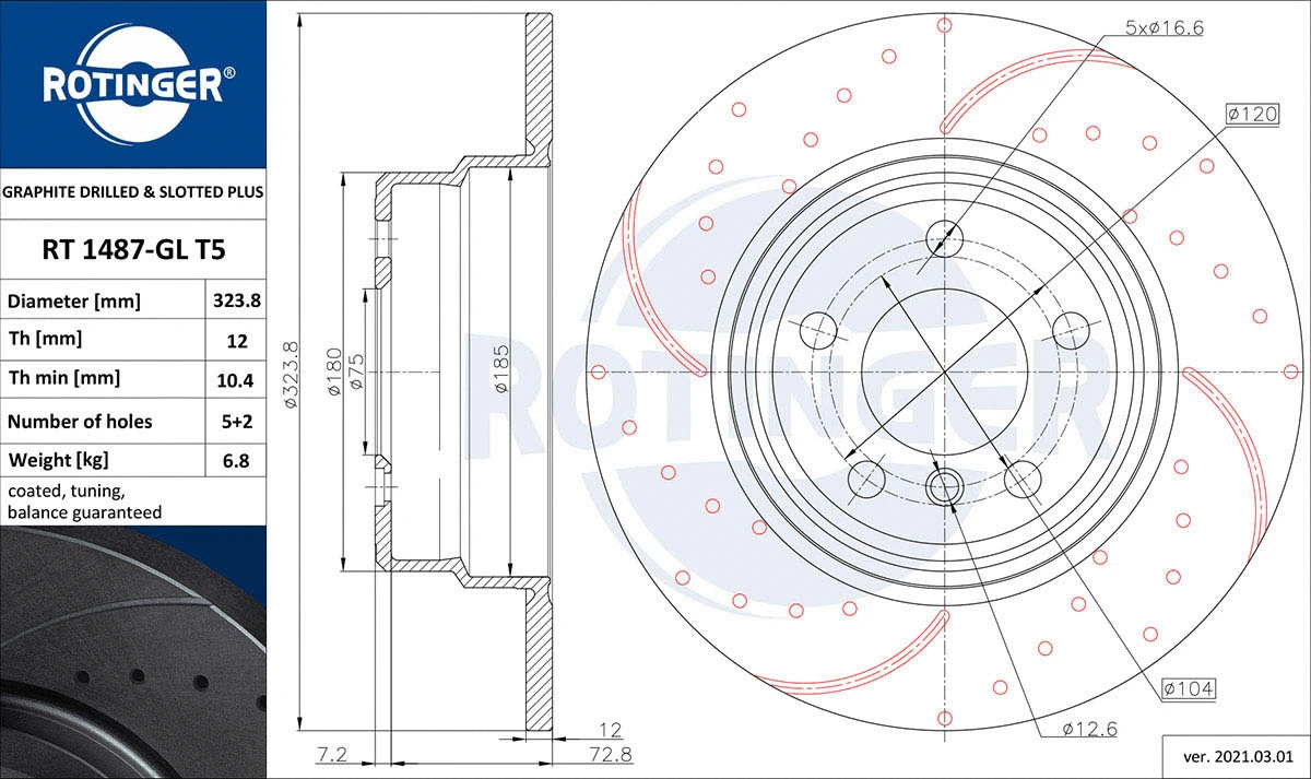 Brake Disc (RT 1487-GL T5)