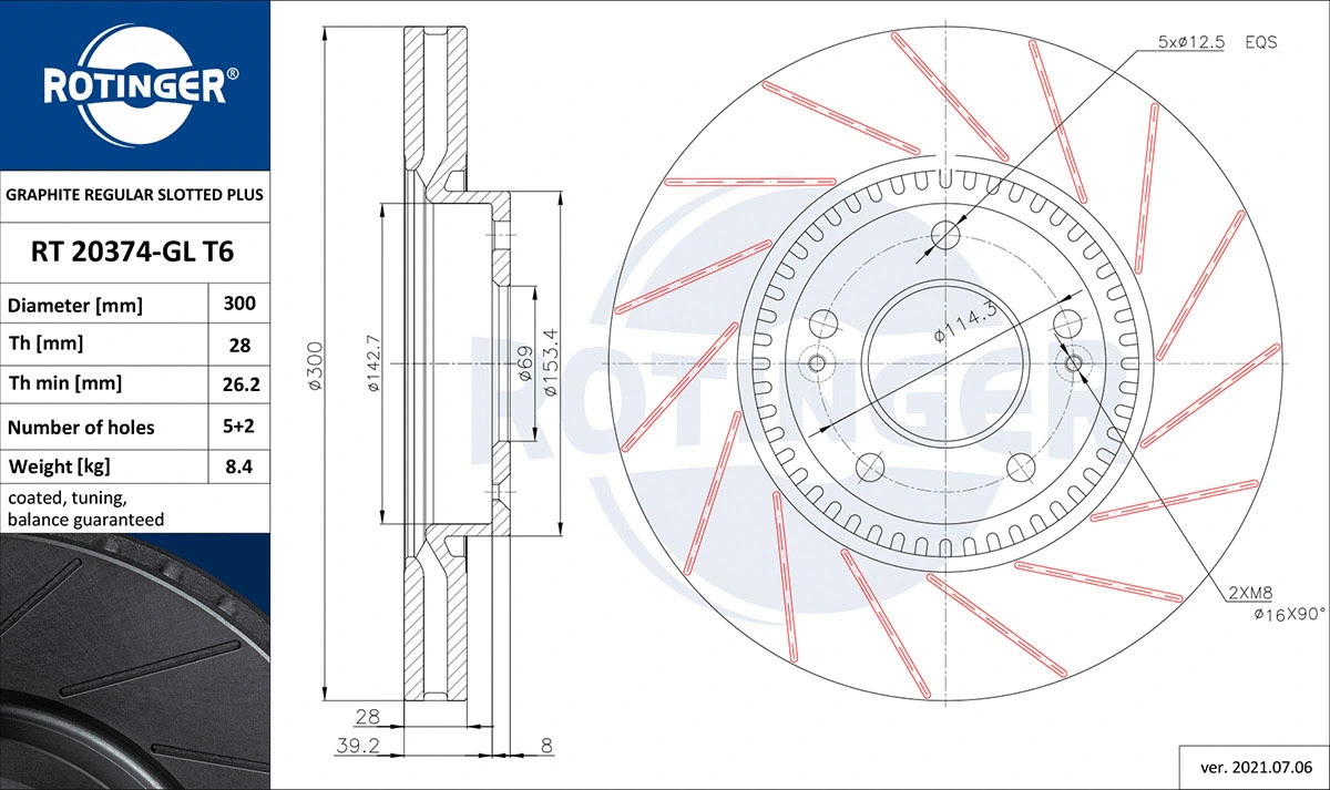 Brake Disc (RT 20374-GL T6)