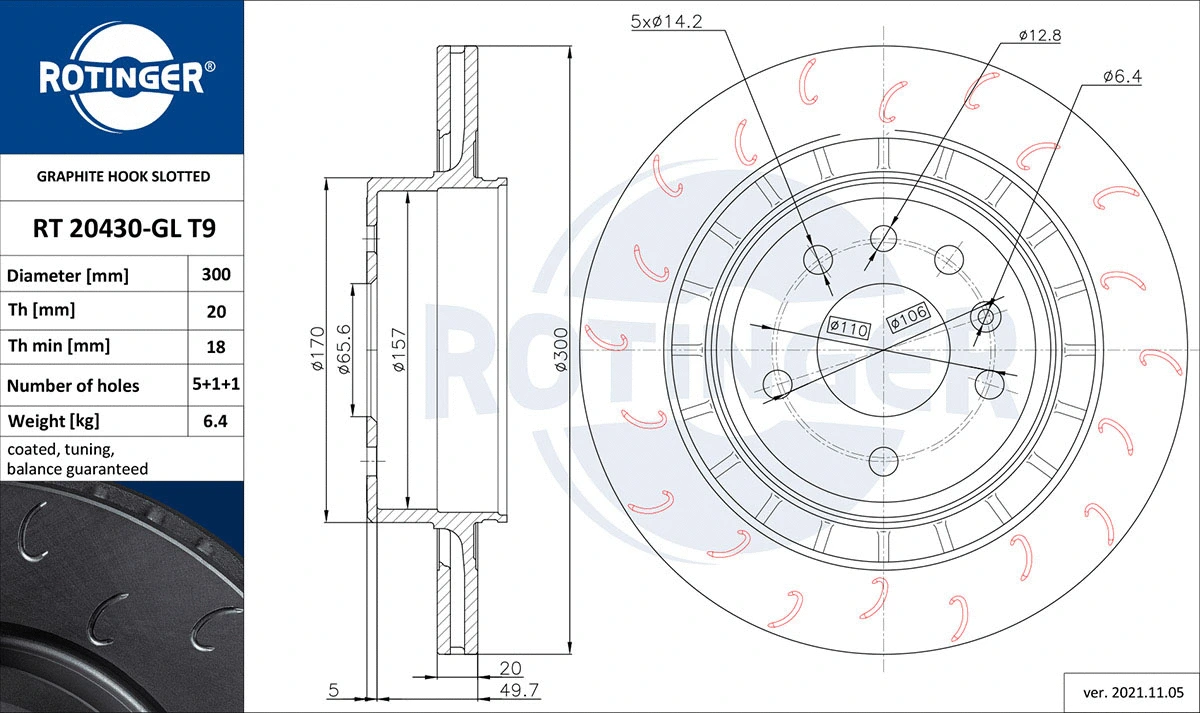 Brake Disc (RT 20430-GL T9)