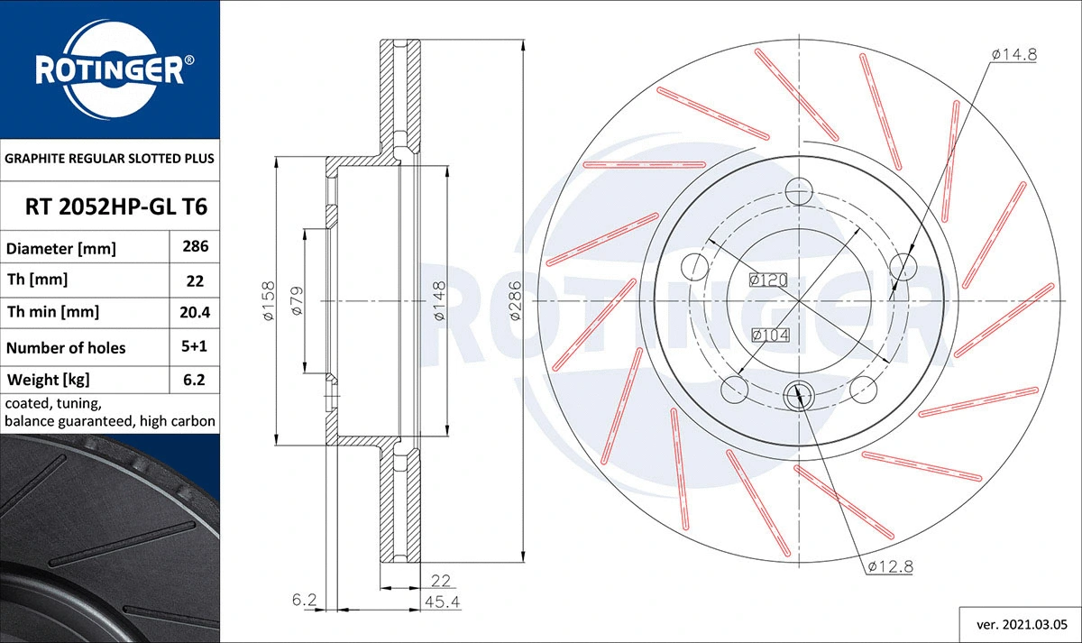 Brake Disc (RT 2052HP-GL T6)