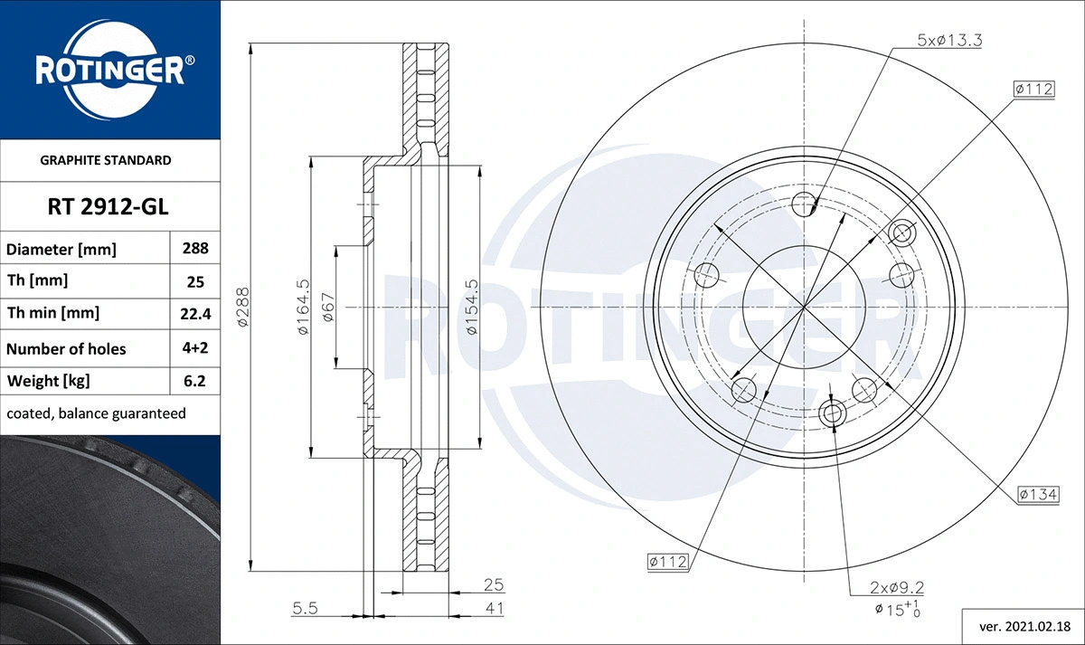 Brake Disc (RT 2912-GL)