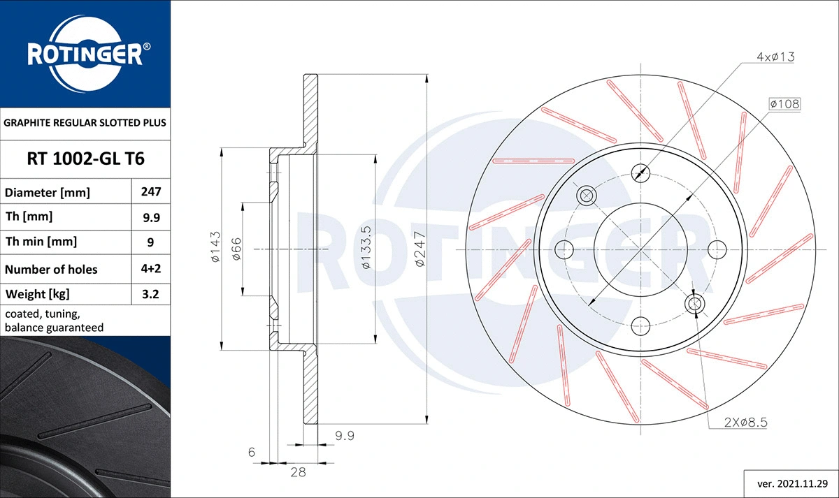 Brake Disc (RT 1002-GL T6)