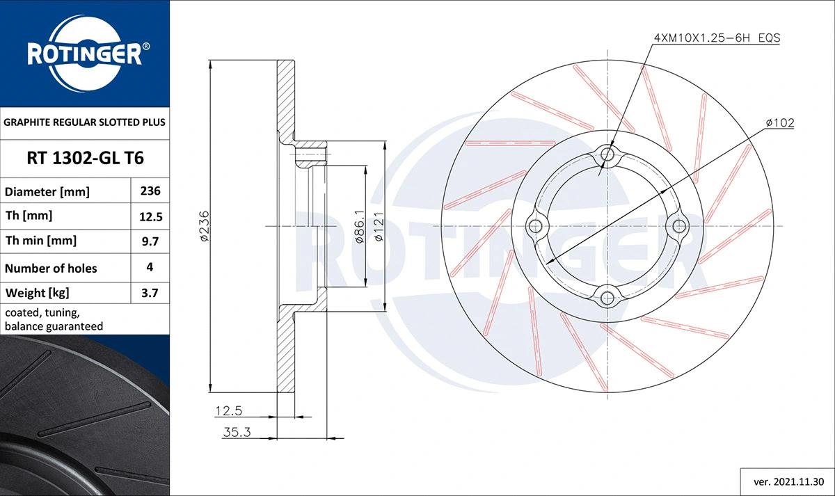 Brake Disc (RT 1302-GL T6)