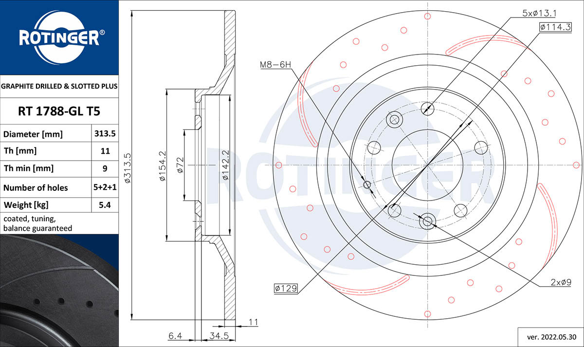Brake Disc (RT 1788-GL T5)