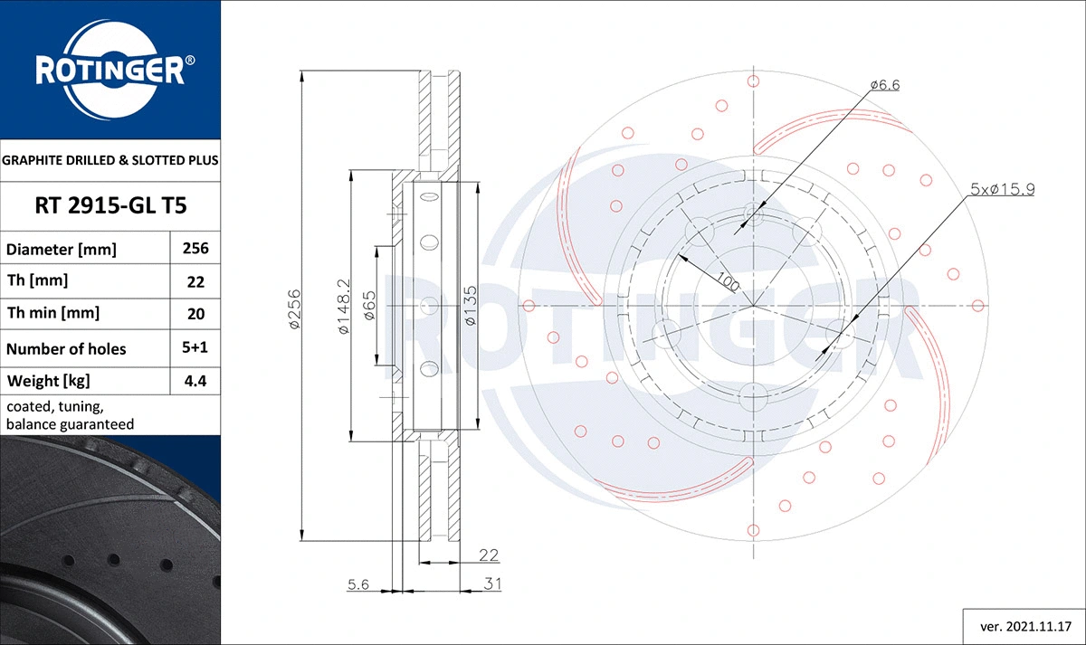 Brake Disc (RT 2915-GL T5)