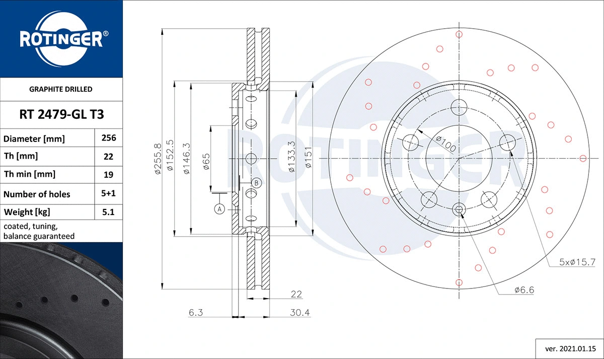 Brake Disc (RT 2479-GL T3)