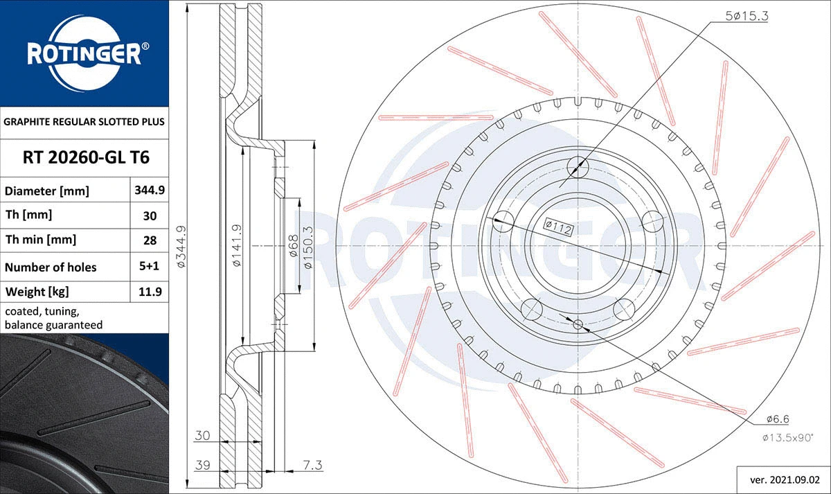 Brake Disc (RT 20260-GL T6)