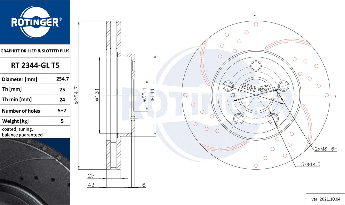 Brake Disc (RT 2344-GL T5)