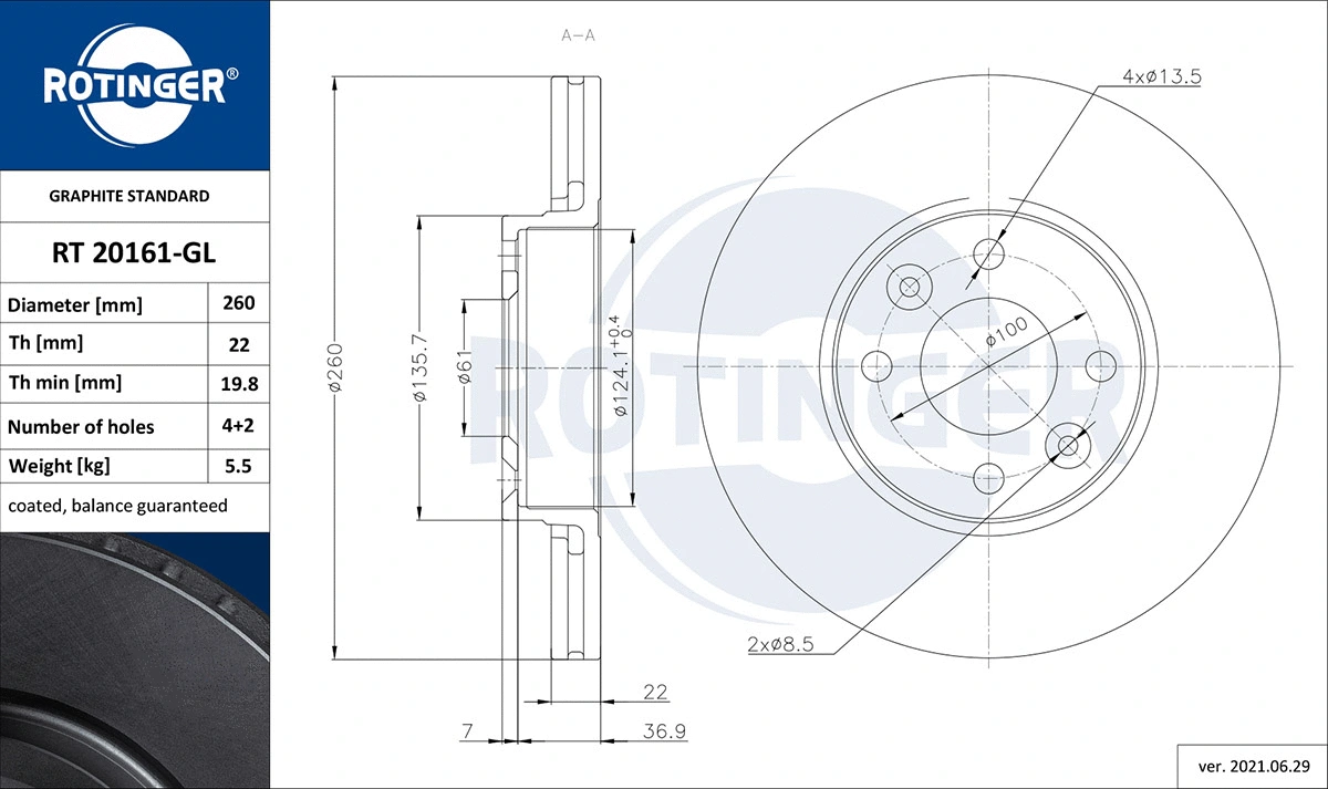 Brake Disc (RT 20161-GL)