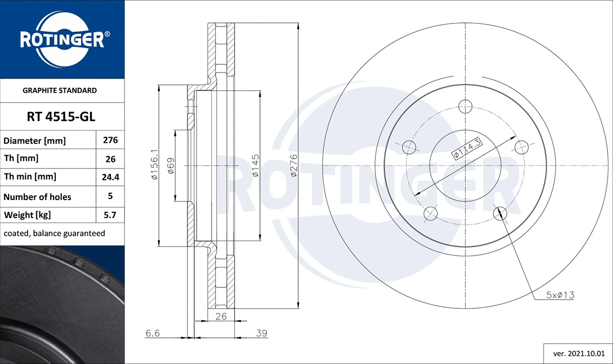 Brake Disc (RT 4515-GL)