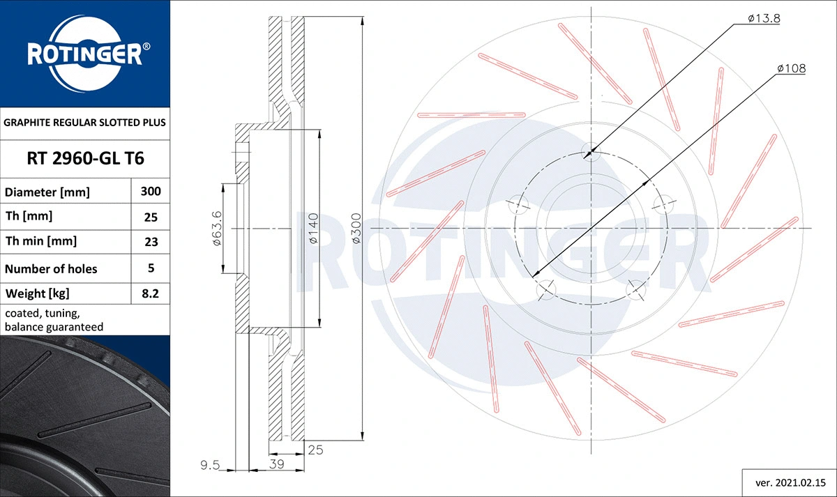 Brake Disc (RT 2960-GL T6)