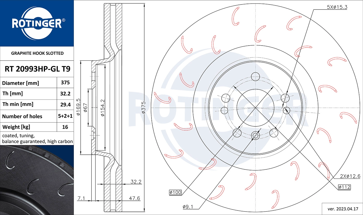 Brake Disc (RT 20993HP-GL T9)
