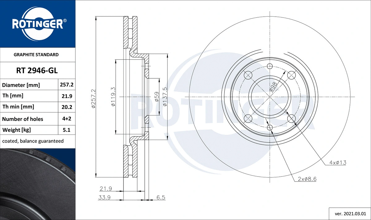 Brake Disc (RT 2946-GL)