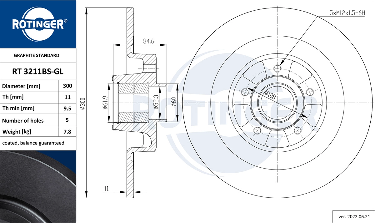Brake Disc (RT 3211BS-GL)