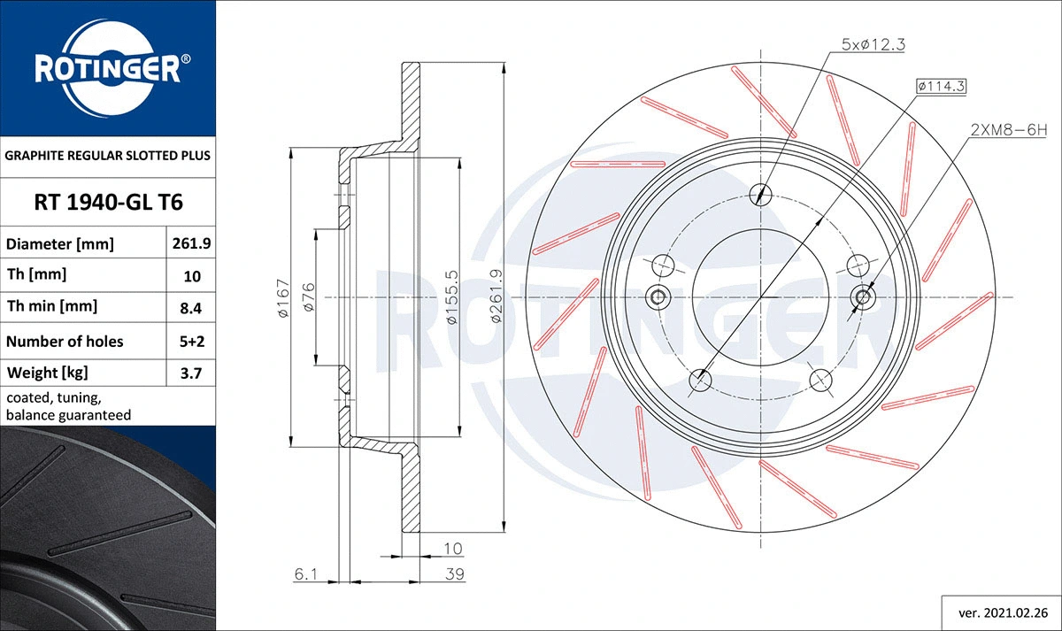 Brake Disc (RT 1940-GL T6)