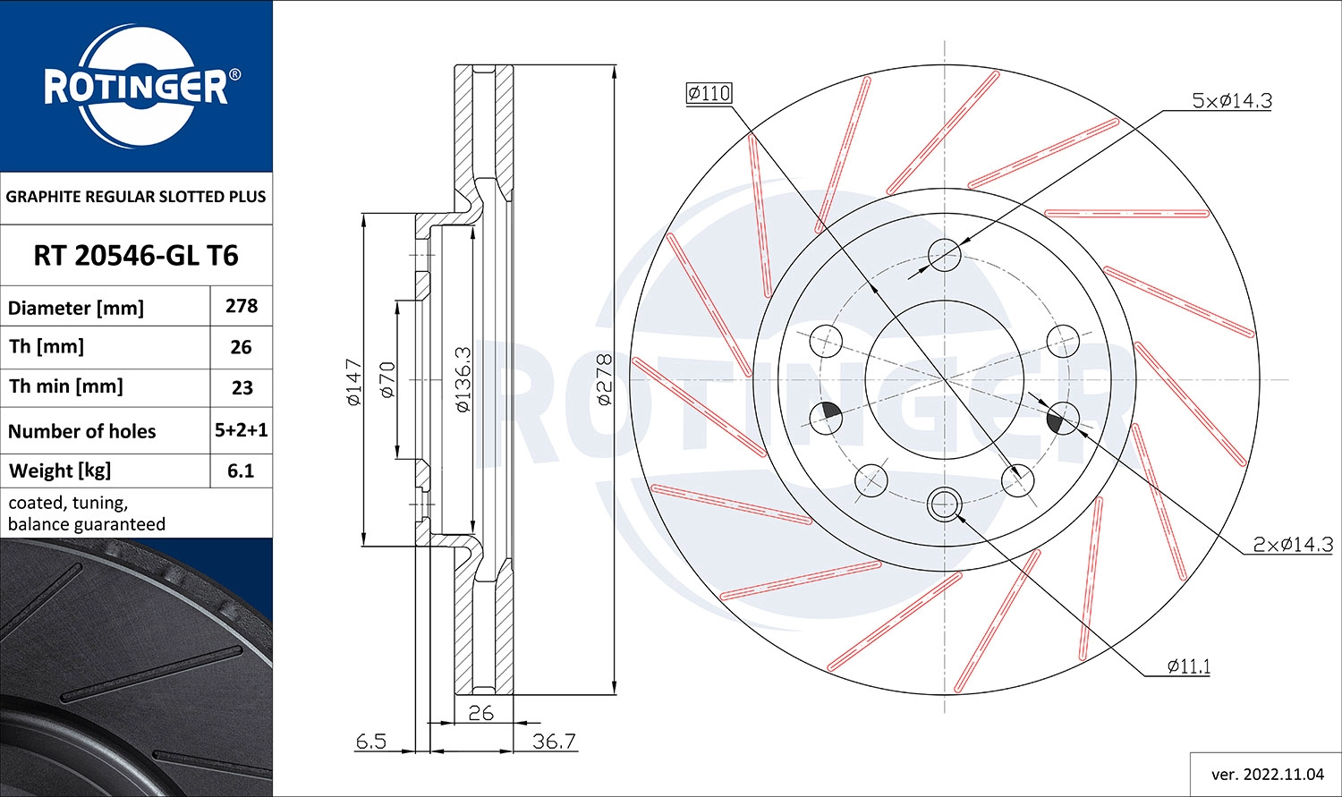 Brake Disc (RT 20546-GL T6)