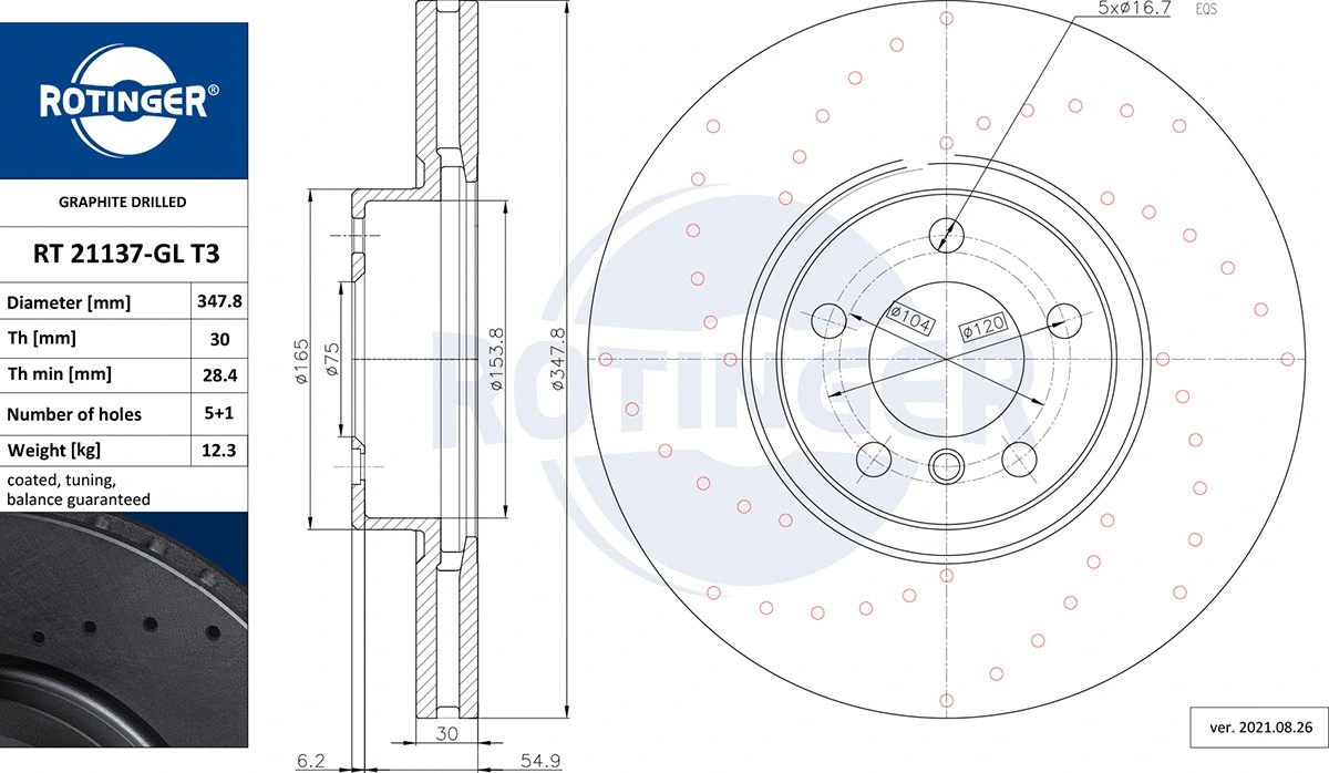 Brake Disc (RT 21137-GL T3)