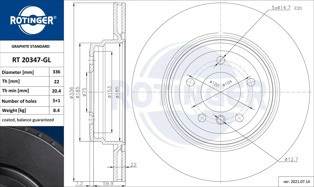 Brake Disc (RT 20347-GL)