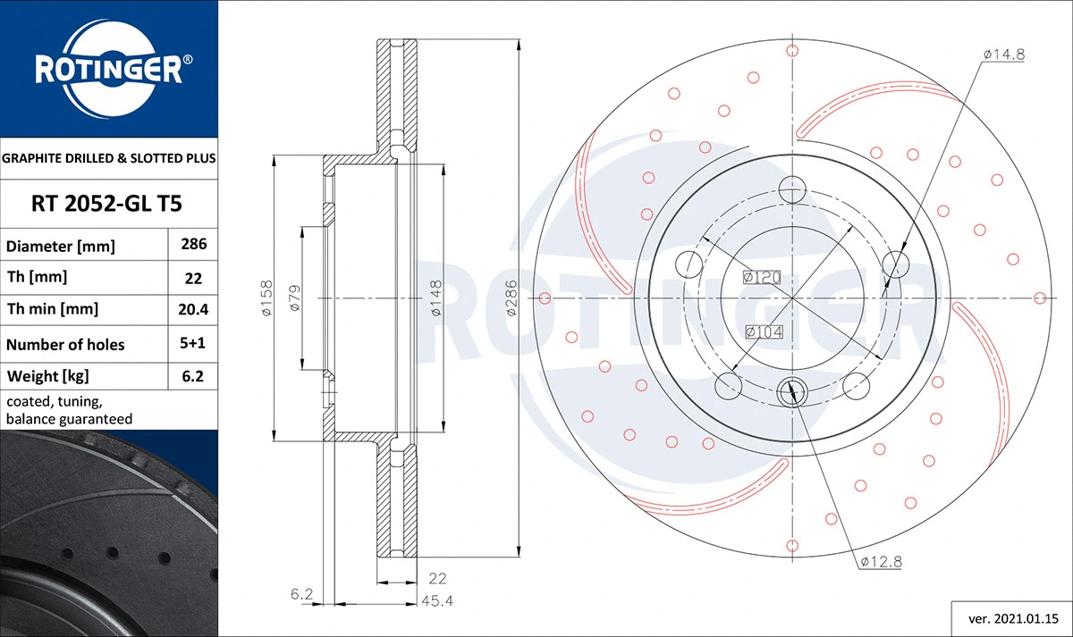 Brake Disc (RT 2052-GL T5)