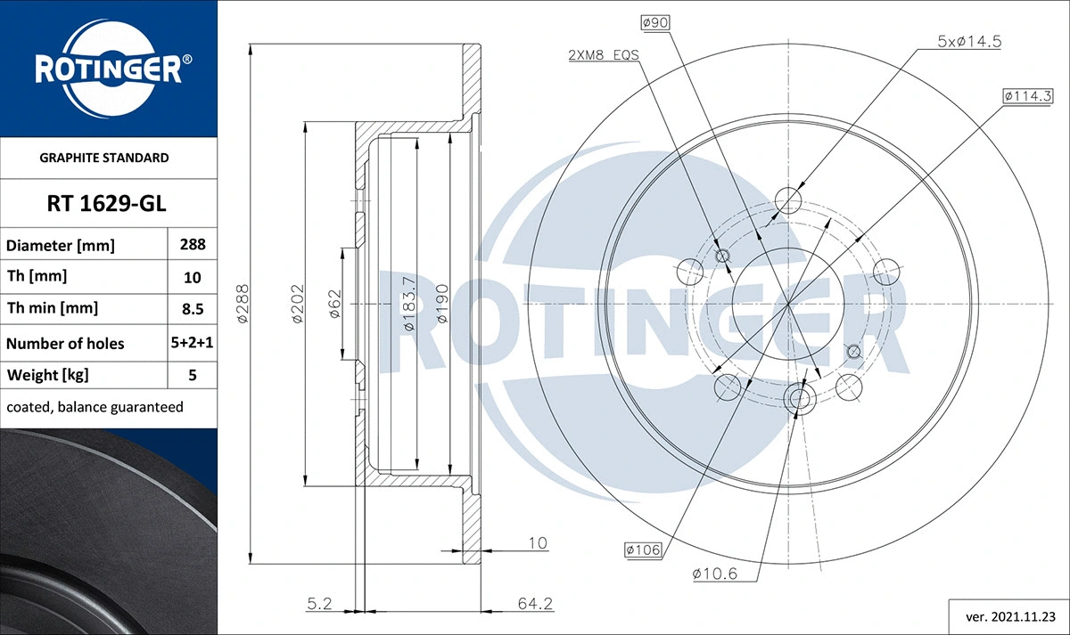 Brake Disc (RT 1629-GL)