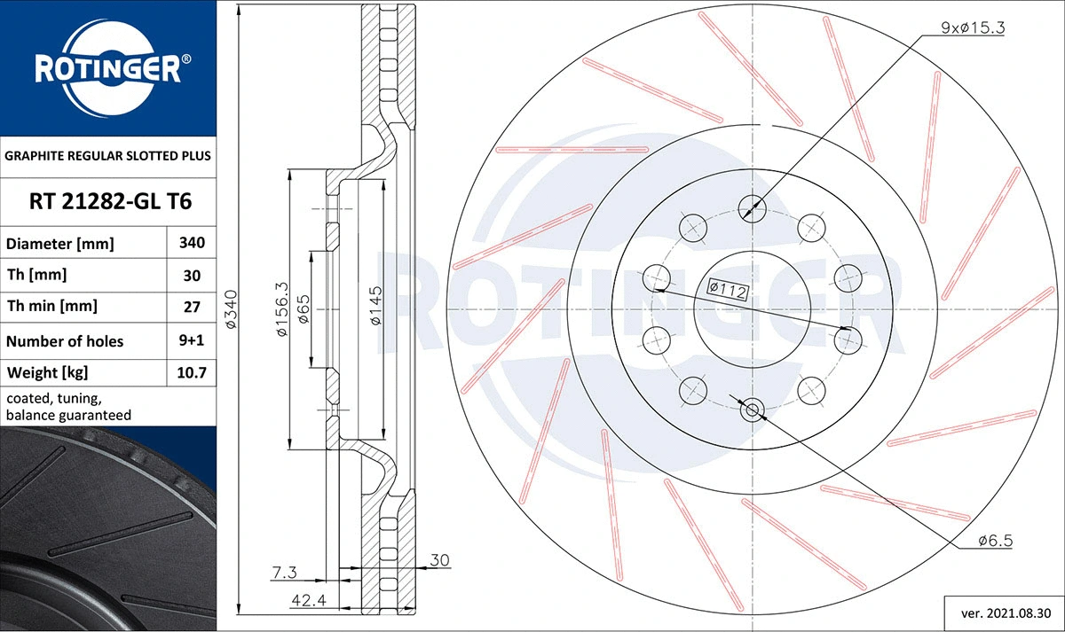 Brake Disc (RT 21282-GL T6)