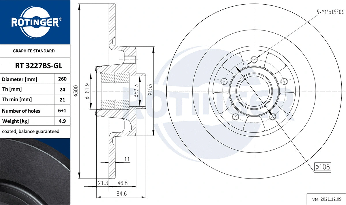 Brake Disc (RT 3227BS-GL)