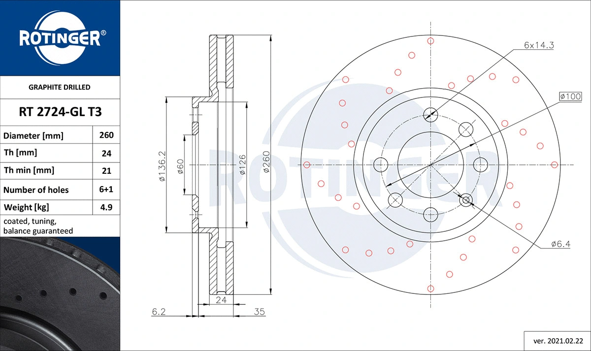 Brake Disc (RT 2724-GL T3)