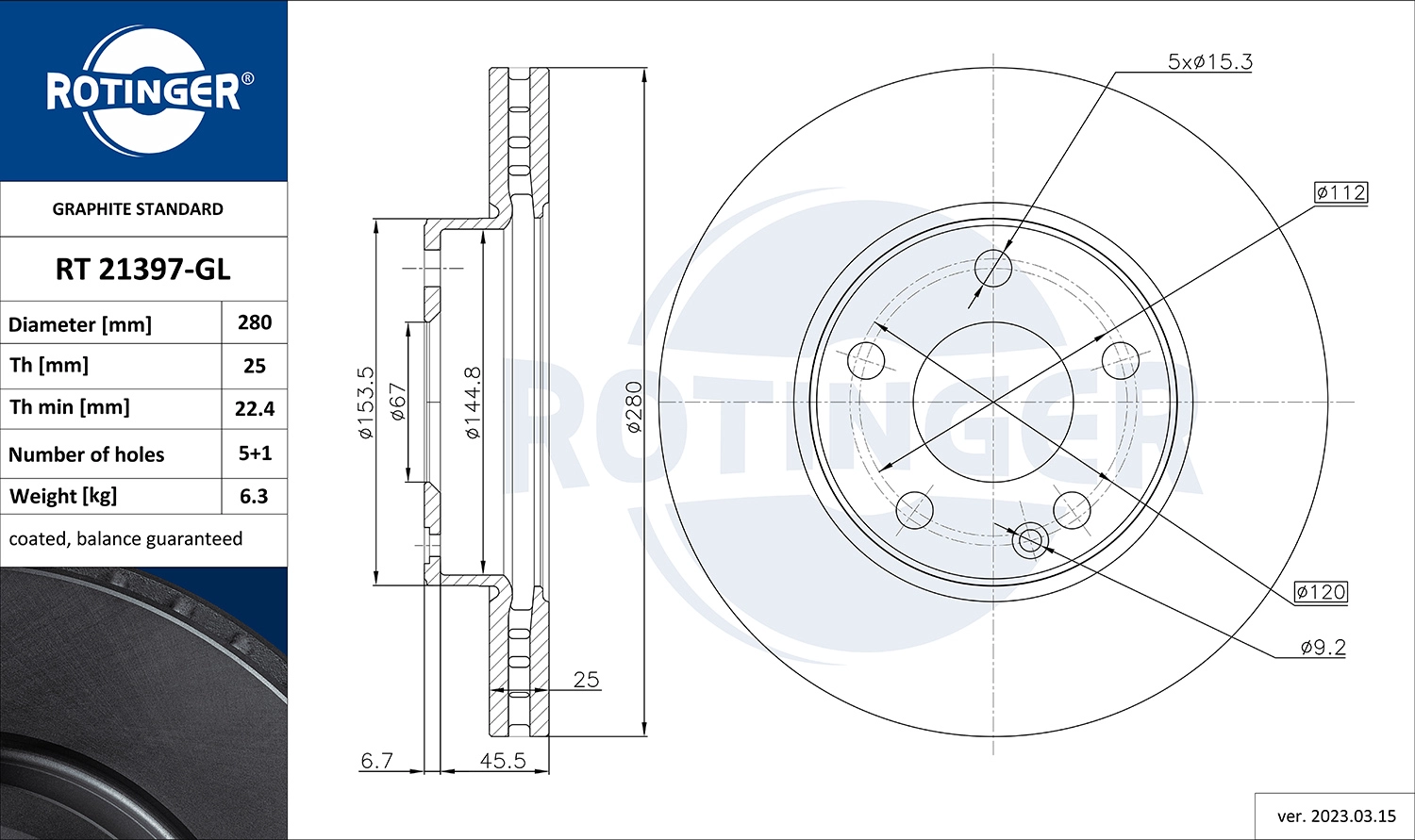 Brake Disc (RT 21397-GL)
