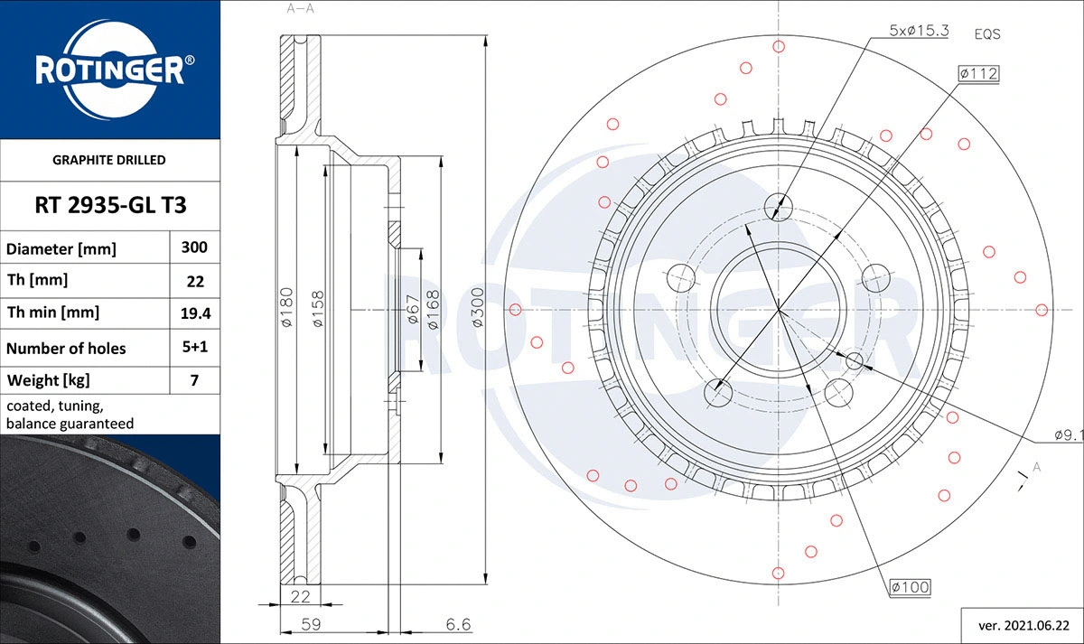 Brake Disc (RT 2935-GL T3)