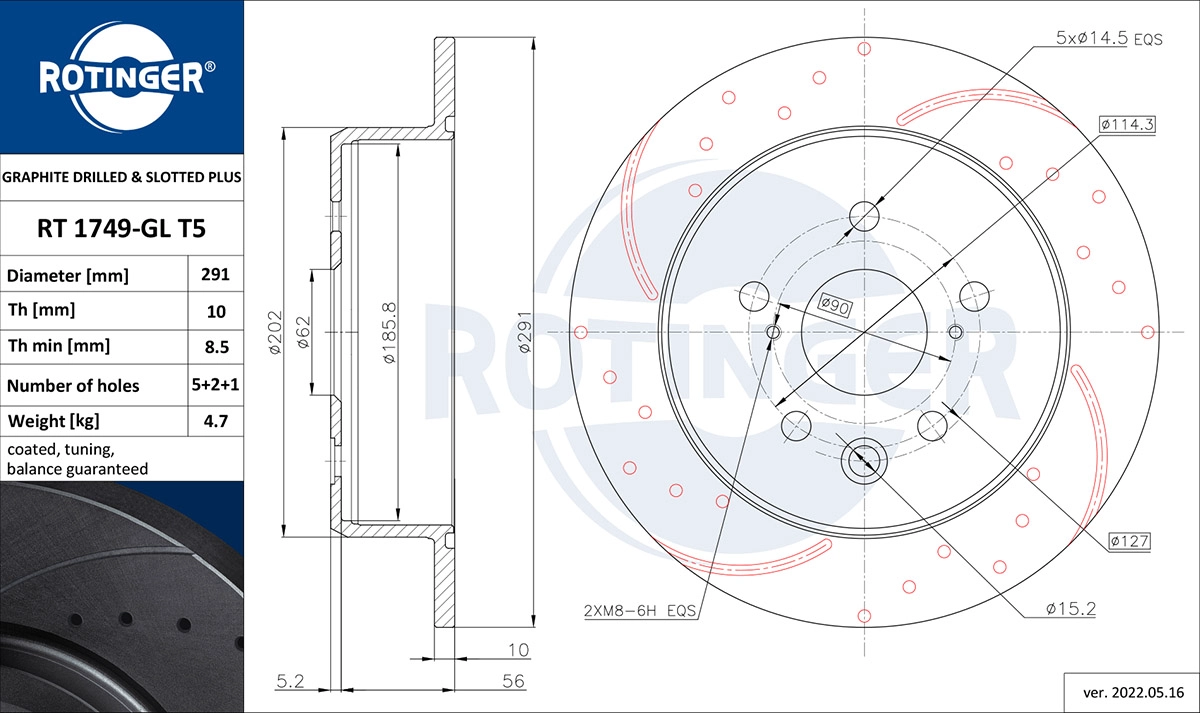 Brake Disc (RT 1749-GL T5)
