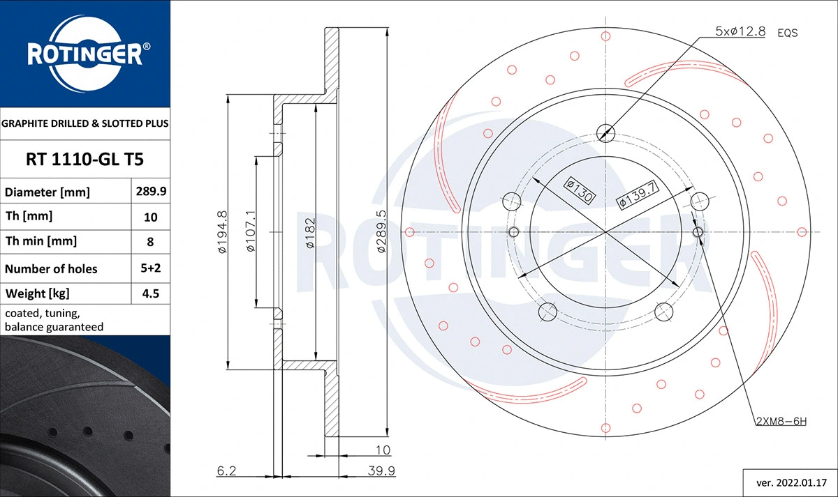 Brake Disc (RT 1110-GL T5)