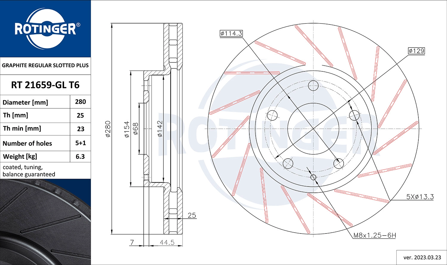 Brake Disc (RT 21659-GL T6)