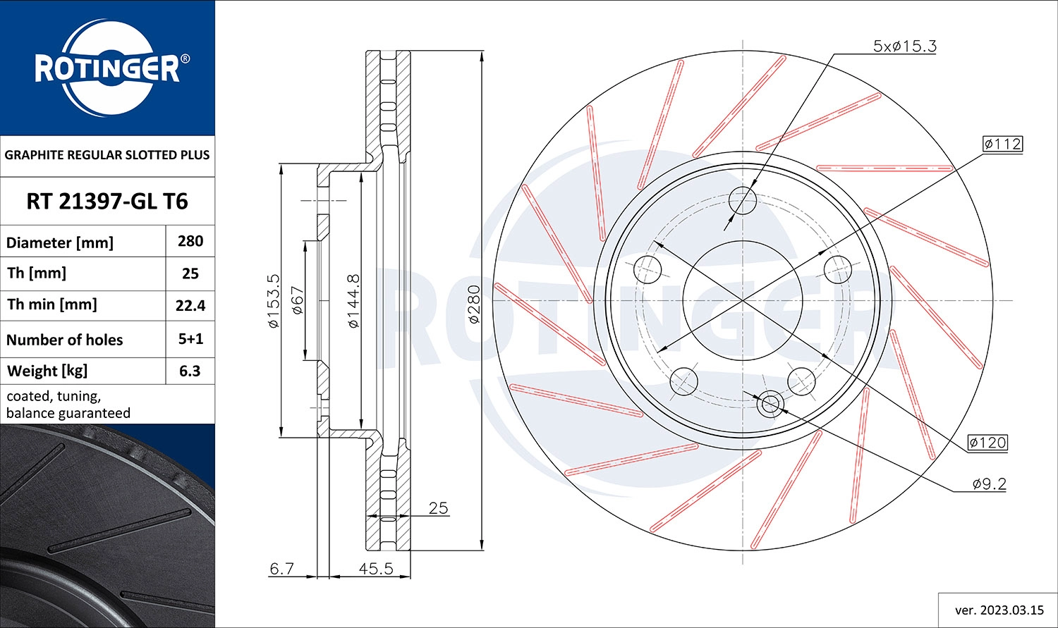 Brake Disc (RT 21397-GL T6)