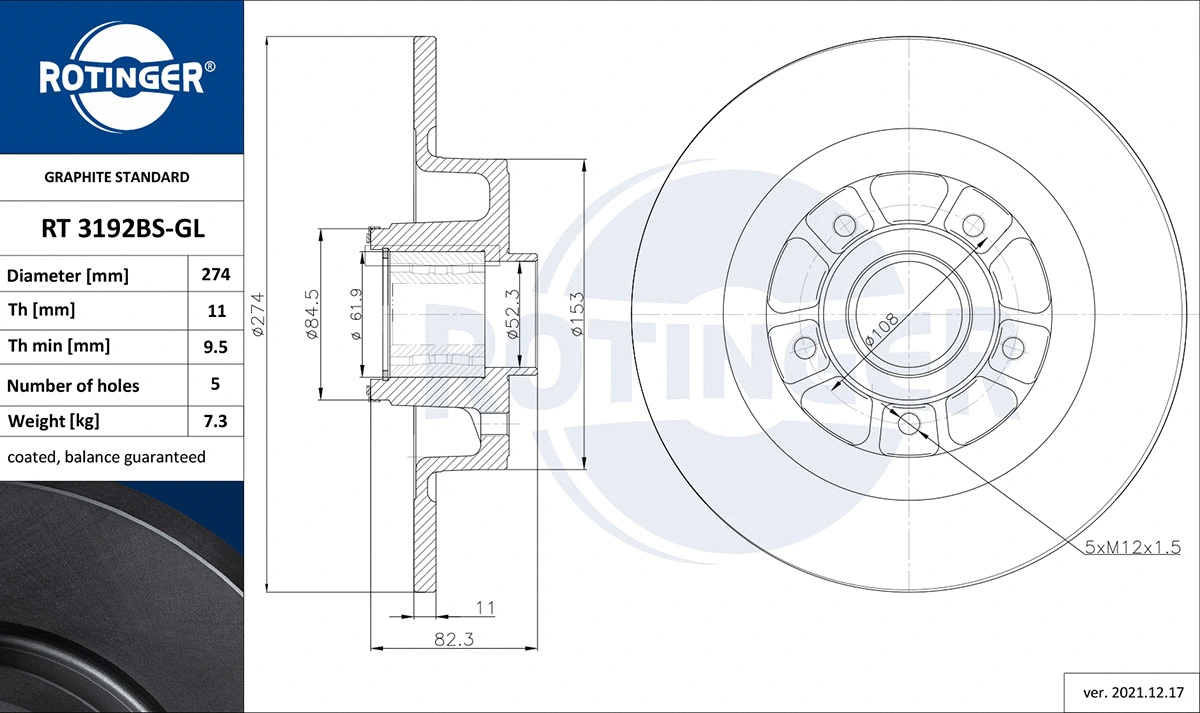 Brake Disc (RT 3192BS-GL)