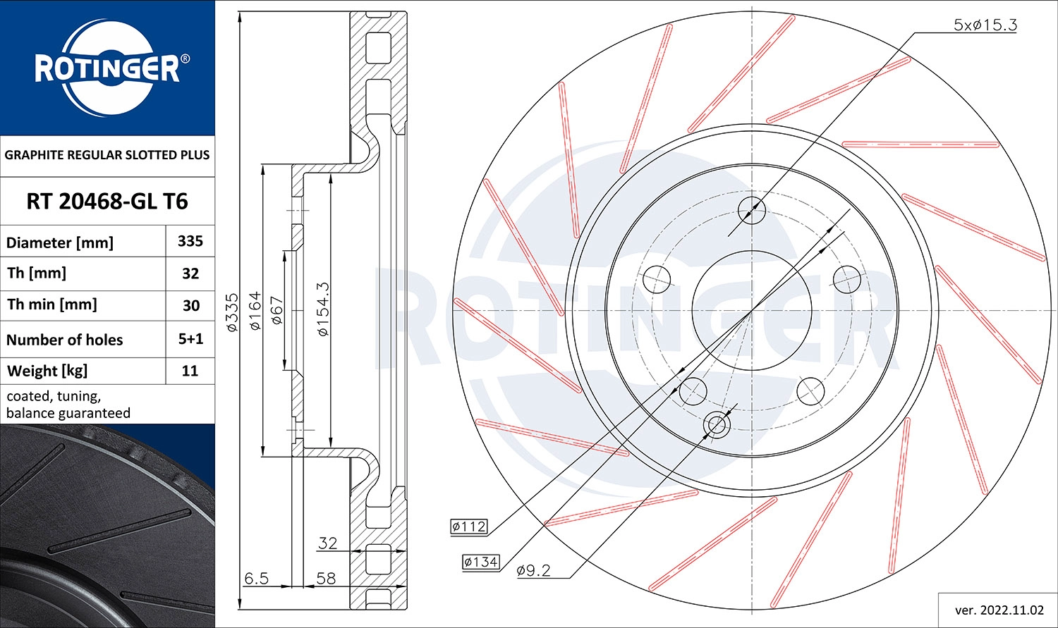 Brake Disc (RT 20468-GL T6)