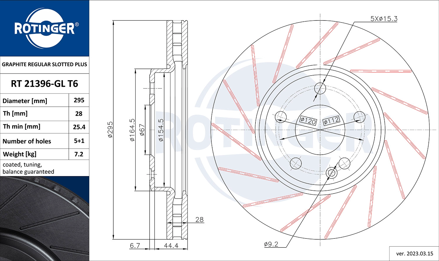 Brake Disc (RT 21396-GL T6)