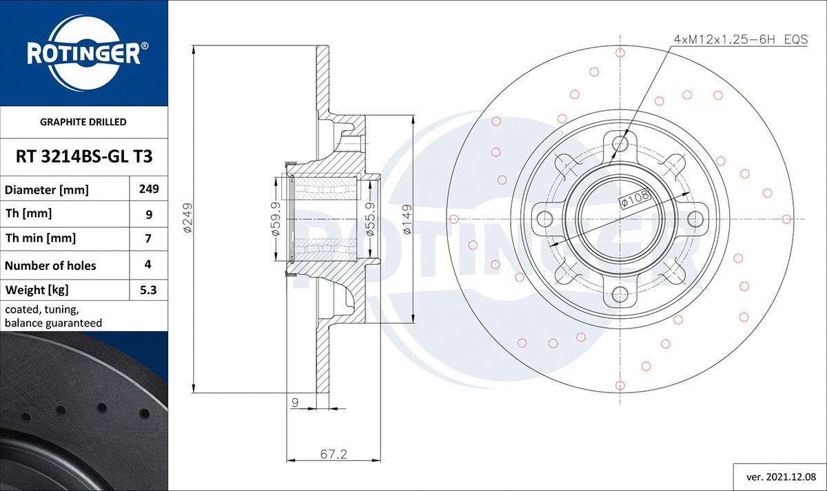 Brake Disc (RT 3214BS-GL T3)
